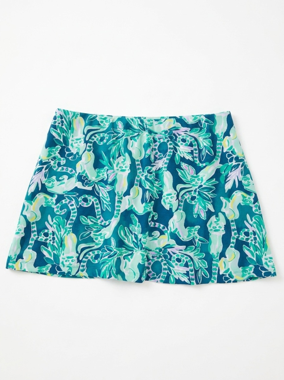 🍃Lilly Pulitzer Madison Skort In The Details Lemur Print Teal/Green Size Large - Picture 3 of 6
